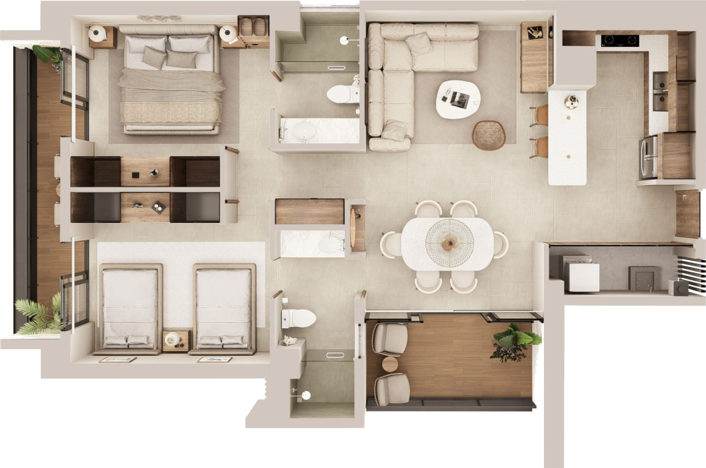 Modelo tipo A 105 Midtown Puerto Vallarta