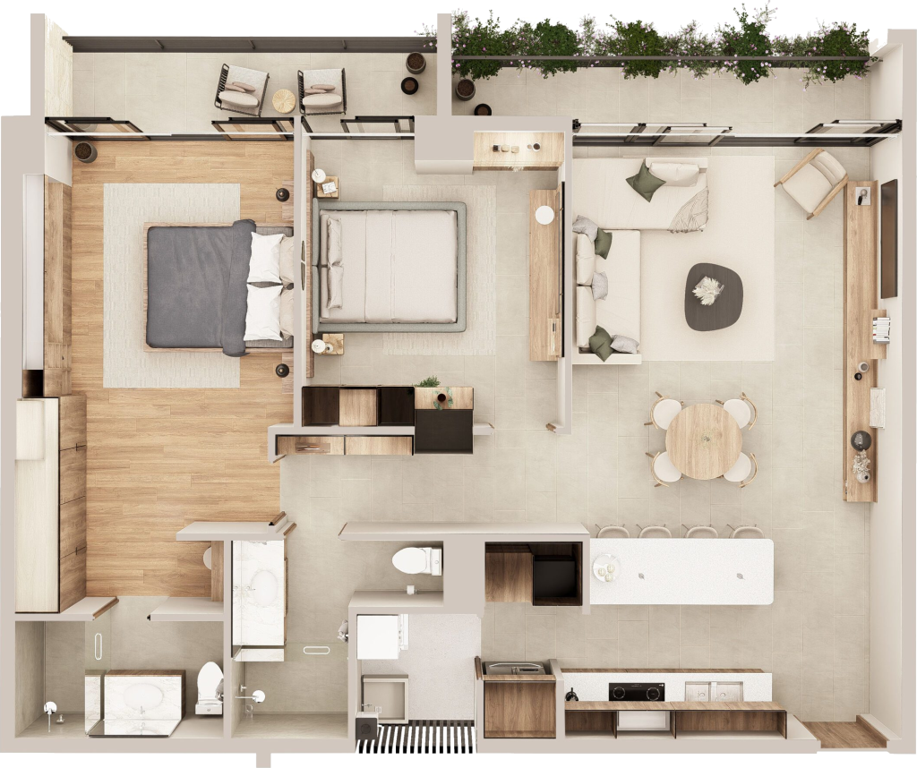 Modelo tipo C 105 Midtown Puerto Vallarta