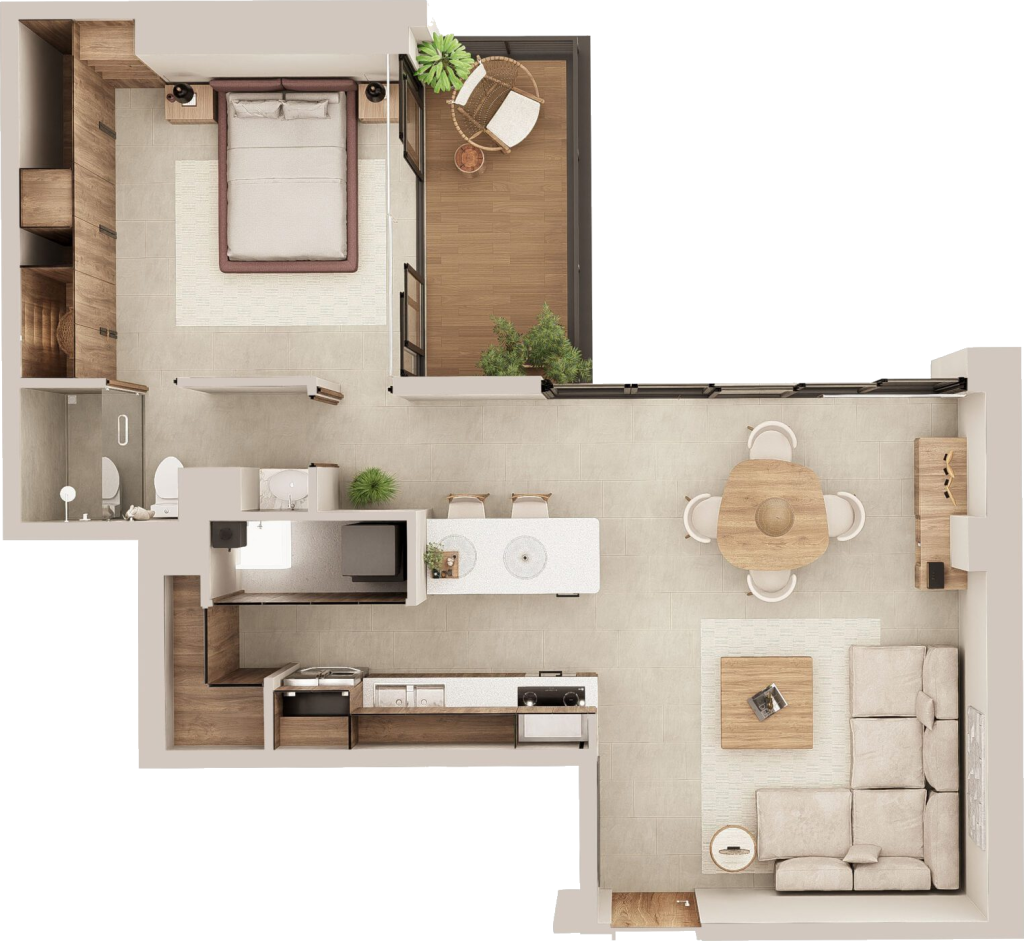 Modelo tipo E 105 Midtown Puerto Vallarta